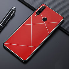 Custodia Lusso Alluminio Cover T02 per Huawei P30 Lite XL Rosso