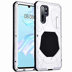 Custodia Lusso Alluminio Cover T02 per Huawei P30 Pro Argento