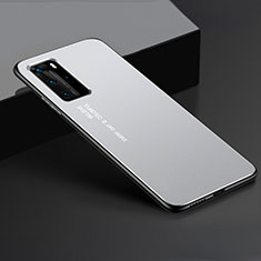 Custodia Lusso Alluminio Cover T02 per Huawei P40 Pro Argento