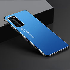 Custodia Lusso Alluminio Cover T02 per Huawei P40 Pro Blu