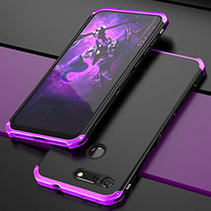 Custodia Lusso Alluminio Cover T03 per Huawei Honor V20 Viola