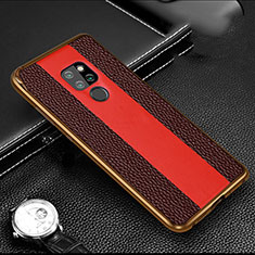 Custodia Lusso Alluminio Cover T03 per Huawei Mate 20 X 5G Marrone