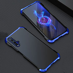 Custodia Lusso Alluminio Cover T05 per Huawei Honor 20 Blu