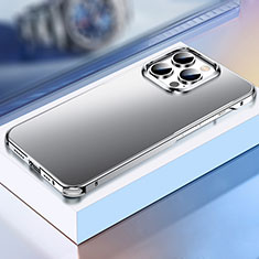 Custodia Lusso Alluminio Cover TB1 per Apple iPhone 13 Pro Max Argento