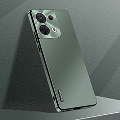 Custodia Lusso Alluminio e Silicone Laterale Cover AT1 per Oppo Reno9 Pro 5G Verde