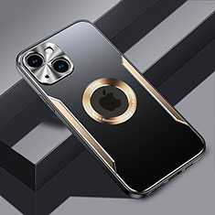 Custodia Lusso Alluminio e Silicone Laterale Cover con Mag-Safe Magnetic JL3 per Apple iPhone 13 Oro