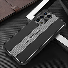 Custodia Lusso Alluminio e Silicone Laterale Cover J02 per Oppo Reno6 Pro+ Plus 5G Nero