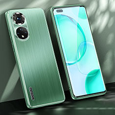 Custodia Lusso Alluminio e Silicone Laterale Cover JL1 per Huawei Honor 50 Pro 5G Verde