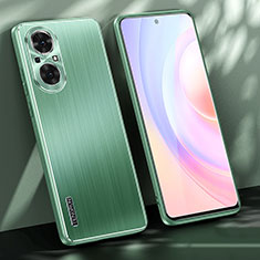 Custodia Lusso Alluminio e Silicone Laterale Cover JL1 per Huawei Honor 50 SE 5G Verde