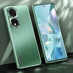 Custodia Lusso Alluminio e Silicone Laterale Cover JL1 per Huawei Honor 80 Pro Flat 5G Verde