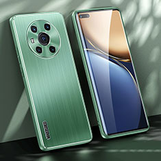 Custodia Lusso Alluminio e Silicone Laterale Cover JL1 per Huawei Honor Magic3 5G Verde