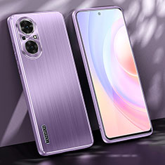 Custodia Lusso Alluminio e Silicone Laterale Cover JL1 per Huawei Nova 9 SE Viola