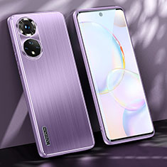 Custodia Lusso Alluminio e Silicone Laterale Cover JL1 per Huawei Nova 9 Viola