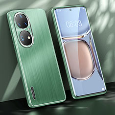 Custodia Lusso Alluminio e Silicone Laterale Cover JL1 per Huawei P50e Verde