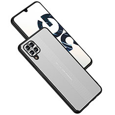 Custodia Lusso Alluminio e Silicone Laterale Cover JL1 per Samsung Galaxy A12 5G Argento