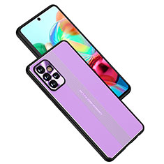 Custodia Lusso Alluminio e Silicone Laterale Cover JL1 per Samsung Galaxy A72 5G Viola