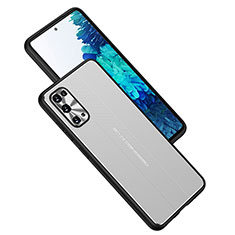 Custodia Lusso Alluminio e Silicone Laterale Cover JL1 per Samsung Galaxy S20 Argento