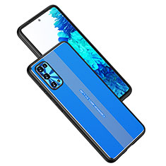 Custodia Lusso Alluminio e Silicone Laterale Cover JL1 per Samsung Galaxy S20 FE 4G Blu