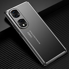 Custodia Lusso Alluminio e Silicone Laterale Cover JL2 per Huawei Honor 70 Pro 5G Nero