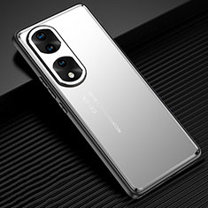 Custodia Lusso Alluminio e Silicone Laterale Cover JL2 per Huawei Honor 70 Pro+ Plus 5G Argento