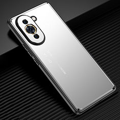 Custodia Lusso Alluminio e Silicone Laterale Cover JL2 per Huawei Nova 10 Pro Argento