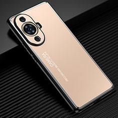 Custodia Lusso Alluminio e Silicone Laterale Cover JL2 per Huawei Nova 11 Oro