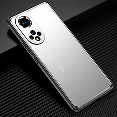 Custodia Lusso Alluminio e Silicone Laterale Cover JL2 per Huawei Nova 9 Argento