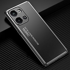 Custodia Lusso Alluminio e Silicone Laterale Cover JL2 per Xiaomi Redmi Note 13 5G Nero