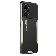 Custodia Lusso Alluminio e Silicone Laterale Cover PB1 per Oppo K10 Pro 5G Oro