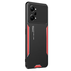 Custodia Lusso Alluminio e Silicone Laterale Cover PB1 per Oppo K10 Pro 5G Rosso