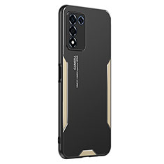 Custodia Lusso Alluminio e Silicone Laterale Cover PB1 per Realme 9 SE 5G Oro