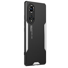 Custodia Lusso Alluminio e Silicone Laterale Cover PB2 per Huawei Nova 9 Pro Argento