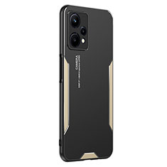 Custodia Lusso Alluminio e Silicone Laterale Cover PB2 per Realme 9 Pro 5G Oro