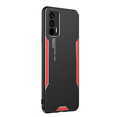 Custodia Lusso Alluminio e Silicone Laterale Cover PB2 per Realme GT Neo 5G Rosso