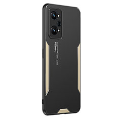 Custodia Lusso Alluminio e Silicone Laterale Cover PB2 per Realme Q5 Pro 5G Oro