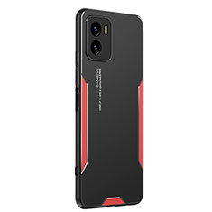 Custodia Lusso Alluminio e Silicone Laterale Cover PB2 per Vivo Y10 t1 Rosso