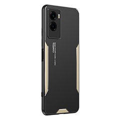 Custodia Lusso Alluminio e Silicone Laterale Cover PB2 per Vivo Y72t Oro