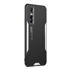 Custodia Lusso Alluminio e Silicone Laterale Cover PB2 per Vivo Y73s 5G Argento