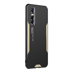 Custodia Lusso Alluminio e Silicone Laterale Cover PB2 per Vivo Y73s 5G Oro