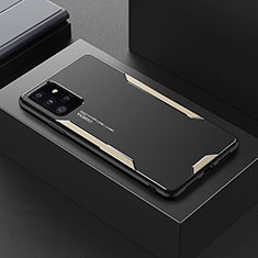 Custodia Lusso Alluminio e Silicone Laterale Cover per Samsung Galaxy A72 4G Oro
