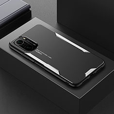 Custodia Lusso Alluminio e Silicone Laterale Cover per Xiaomi Mi 11i 5G Argento