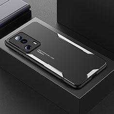 Custodia Lusso Alluminio e Silicone Laterale Cover per Xiaomi Mi 12 Lite NE 5G Argento