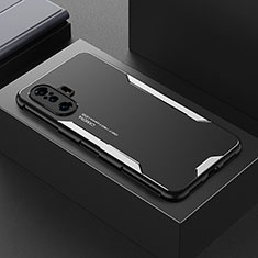 Custodia Lusso Alluminio e Silicone Laterale Cover per Xiaomi Redmi K40 Gaming 5G Argento