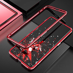 Custodia Lusso Alluminio Laterale Cover A01 per Oppo Reno3 Pro Rosso