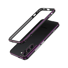 Custodia Lusso Alluminio Laterale Cover A01 per Samsung Galaxy S23 5G Viola