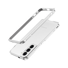 Custodia Lusso Alluminio Laterale Cover A01 per Samsung Galaxy S24 5G Argento