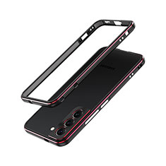 Custodia Lusso Alluminio Laterale Cover A01 per Samsung Galaxy S25 5G Rosso e Nero