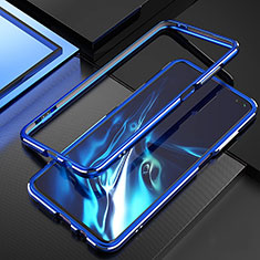 Custodia Lusso Alluminio Laterale Cover A01 per Xiaomi Redmi K30 4G Blu