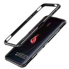 Custodia Lusso Alluminio Laterale Cover JZ1 per Asus ROG Phone 3 Argento e Nero