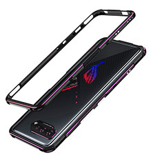 Custodia Lusso Alluminio Laterale Cover JZ1 per Asus ROG Phone 5 Ultimate Viola